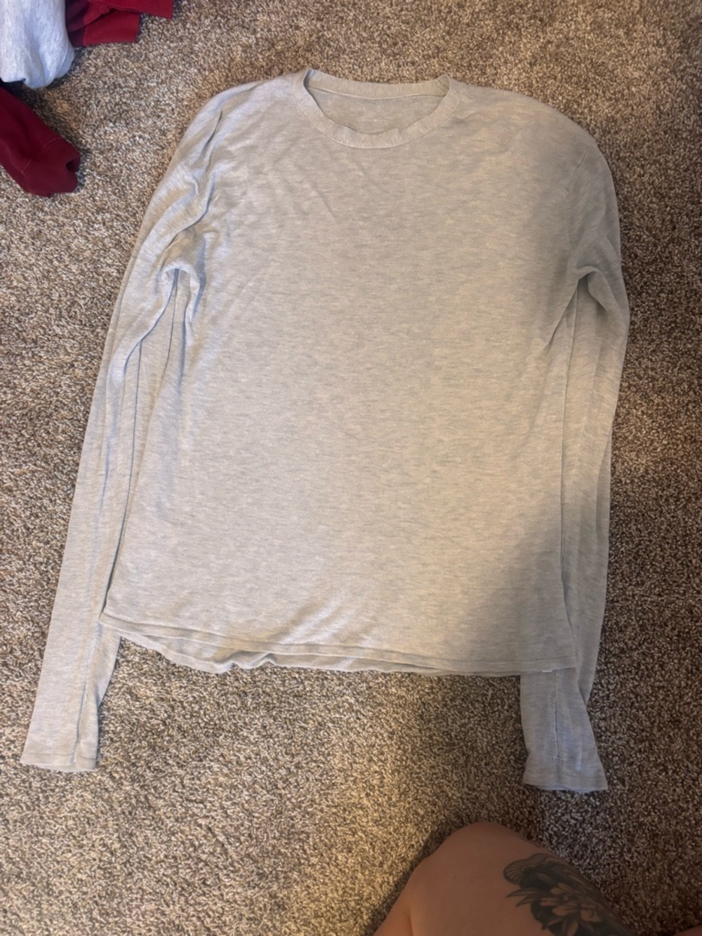 lululemon athletica Lightweight Long Sleeve Crew Sweatshirt - Light Gray
